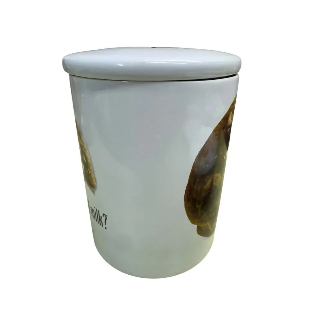 Vintage 1999 Y2K At Home International Got Milk Ceramic White Cookie Jar